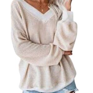 Waffle Knit Oversized Sweater
